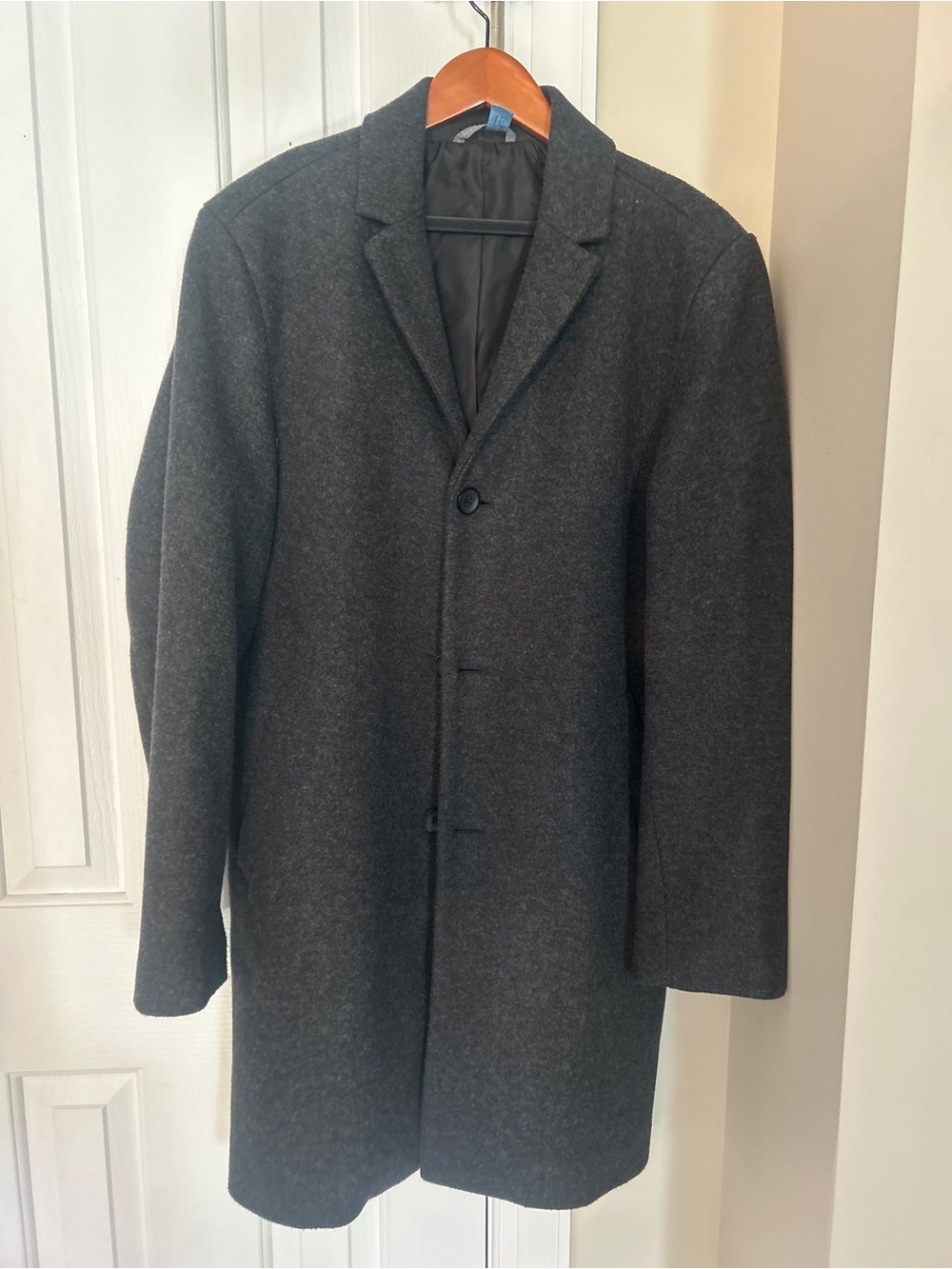 Old Navy Men's Dark Charcoal Wool Coat